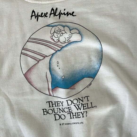 Vintage 1987 apex alpine kimball concepts bunny sweater - Picture 3 of 5